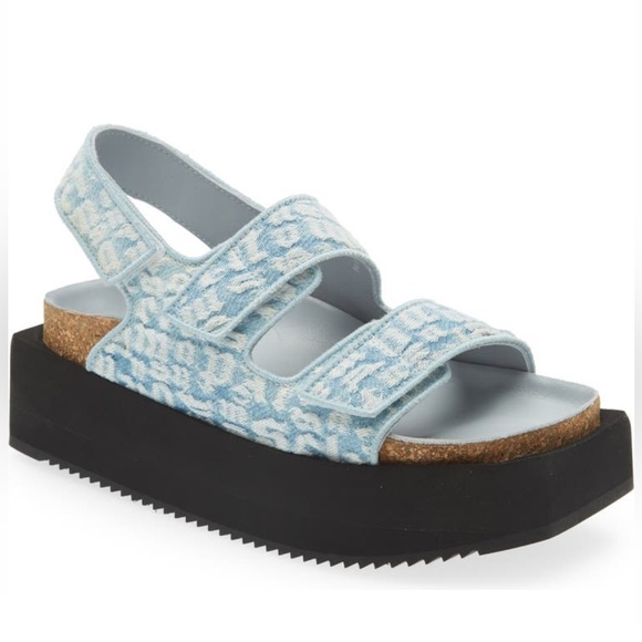 Palm Angels Shoes - Palm Angels platform slingback sandals